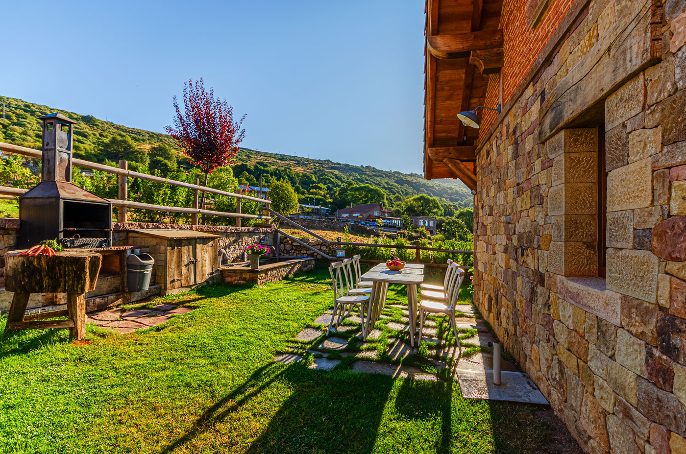 Parte de jardín trasero